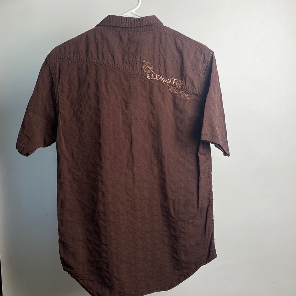 Element brown button up